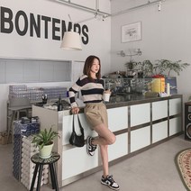 핏앤제이- 타브린 데일리 단가라 니트탑
