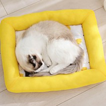 반려동물쿨침대 강아이 고양이 쿨매트 여름 시원한 애견 방석, 옐로우