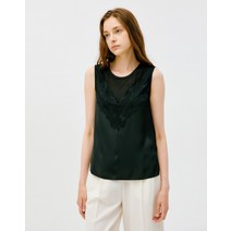 22SS 블랙 레이스 민소매블라우스 JSBL2B490BK