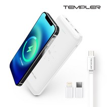 Templer 네오 2A 10000 무선충전 보조배터리 QTM-MP36W-10K, 단품