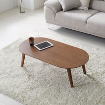 바우미스트 디오 타원형 원목 접이식 테이블 2size