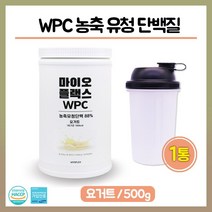 단백질 쉐이크 WPC 농축 유청 단백 분말 운동후 헬스 보충제 아미노산 아르기닌 혼합 비타민 미네랄 가루 프로틴 파우더 식사대용 근육 만들기 보조제, 1팩, 농축 유청단백질 분말 500g 요거트