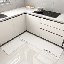 류보브 빨아쓰는 발매트 규조토 다용도 주방매트 2023, 코지 그레이