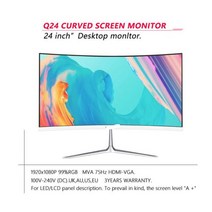 게이밍모니터 스마트모니터 컴퓨터 와이드 모니터 24 27 인치 울트라 와이드 스크린 144Hz 1ms 커브 led 모, 01 white