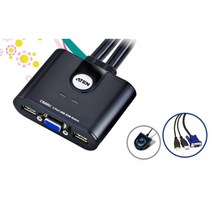포트 가능한 2포트 케이블 스위치 / 매트릭스 광 솔루션 망분리 KVM