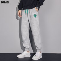 DFMEI 솔리드 캐주얼 남 겨울 심플 와이드 편안한 트레이닝 맨투맨 패션 힙합 조거 팬츠