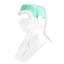 위생 모 방진모 크린룸 정전기 방지 복 후드 모자 크린룸 방진후드 실험실 복 위생모 모자 제전모, 그린S
