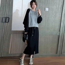 상하세트 64041 트레이닝세트 트레이닝복 투피스 셋업 트위드 후드집업 홀 가먼트 기모 퀼팅 테이퍼드 운동