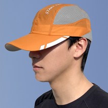 남녀공용 나일론 러닝 캡 7컬러 운동 마라톤 볼캡 모자 헬스 매쉬 런닝 런캡 야구모자 남자 여자, ORANGE, Running Mesh Ball Cap