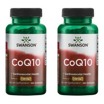 스완슨 CoQ10 120mg 캡슐, 100개입, 2개, 100정