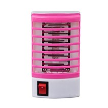 1pc 모기 킬러 LED 램프 USB 전기 음소거 방사선 없음 미니 야간 조명 트랩 곤충 파리, 02 Pink_01 EU 플러그