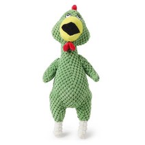 Dorakitten 1pc 개 삐걱 거리는 장난감 애완 동물 상호 작용하는 닭 모양 물린 저항하는 씹기 용품 호의, 01 Green