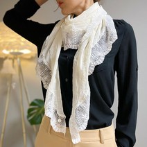 진주 면 레이스 스카프