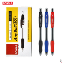 동아 애니볼 유성 볼펜 1.0 mm (12개입 1세트), 파랑
