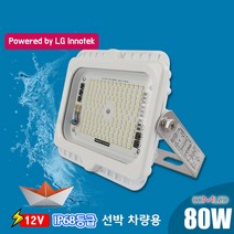 12V LED투광기80W DC12V 베터리바로사용 무극성 차량캠핑 배