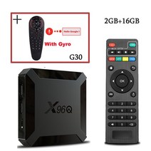 정품 안드로이드 스마트 TV 박스 Allwinner H313 쿼드 코어 CPU 스트리밍 미디어 플레이어 4K 24G 와이파이 넷플릭스 유튜브 TV 프리픽스 X96Q, 30.Au 플러그  X96Q2G16GG30S