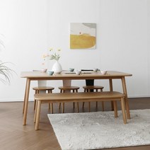 [오크] N6형 식탁/테이블 세트 화이트오크 1800, 단품