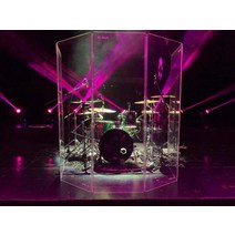 드럼 방음 스크린 투명 아크릴 파티션 밴드부 아크릴 소음 흡음 접이식 째즈, 6mm 5판 높이1200 x 폭600mm