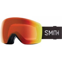스미스 Skyline Snow Goggle 보드고글 스노우고글, Black / Everyday Red Mirror, One Size