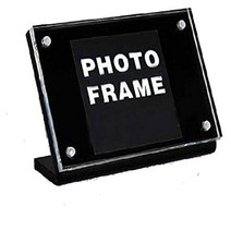 Acrylic Magnetic Sign Holders Slanted Plastic Card Signage Frames Landscape Displays for Store Hotel, 1