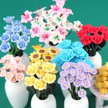 미니어처 소품 꽃 나뭇잎 정원 육일돌 오비츠로이드, 레드장미