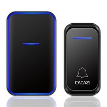 무선초인종 현관문 무선 초인종벨 차임벨 도어벨 cacazi 방수 무선 초인종 1 2 1, 1 버튼 1 수신기, 유럽 ​​연합