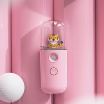 나노 미스트기 미니 얼굴미스트 피부관리기 휴대용 USB, 타이거-핑크