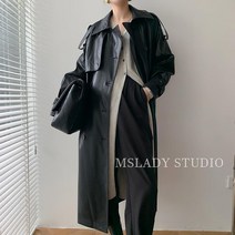 봄가을 여성 빈티지 가죽 코트 하프 슬림핏 코트 가죽 재킷 FC2879