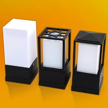 인테리어 문주등 테라스등 가로등 정원등 사각 테크등 야외조명 인테리어조명, 문주등(화이트)100mm