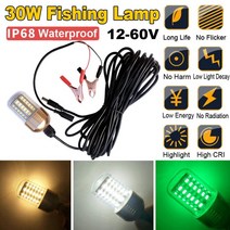 수중써치 수중랜턴 30w 12v-60v 녹색 수중 낚시 조명 60pcs 낚시 다이빙장비, 협력사, 백색광
