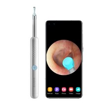 1080P WiFi 전기 시각적 귀 스푼 스마트 무선 빛나는 귀 왁스 제거 귀 이경 카메라 전화, 흰색, 협력사
