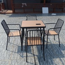 테라스 이케아 야외 테이블 세트 의자 철제 포장마차 원목 조립식 편의점 플라스틱 나무 파라솔 커피숍 벤치 포차 피크닉 선배드 평상, 70x70x75 세트4