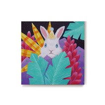 Midnight LE10 임솔지 작가 귀여운 토끼 현대 미술 인테리어 그림 캔버스 액자, 27.3 × 27.3cm 캔버스 액자