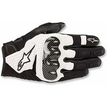 Alpinestars 블랙 화이트 Sz L 알파인스타 SMX-1 에어 V2 통기성 가죽 오토바이 장갑 549616, 3X-Large, Black / White