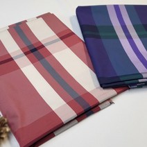 퀼트가게대폭 봄 가을용 폴리 선염메모리 2체크 컬러 천 원단, 블루체크