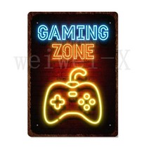 네온사인 무드등 간판 네온조명 led 카페 펍 술집 패션 괴짜 게임 금속판 네온 사인, 20x30cm, 10