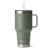 예티 빨대 스트로우 손잡이 핸들 텀블러, 35oz, 캠프 그린, 1개
