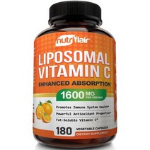 뉴트리플레어 리포조말 비타민C 1600mg 180정 1팩 NutriFlair Liposomal Vitamin C, 1개