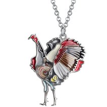 WEVENI 에나멜 합금 추수감사절 칠면조 목걸이 닭 펜던트 참 패션 주얼리 선물 여성용 여아용 에나멜 원석 없음. 가성비 추천 미국직구, Anchor