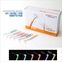 스카이덴트 001 100개입 대용량 치간칫솔 (휴대용 케이스 증정) 임플란트 교정장치 교정용 교정 관리 치간치솔 잇솔 SSSS SSS SS S M L SKYDENT, 001-100개입_1 BOX_, S, 100개
