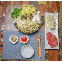 샤브샤브 칼국수 캠핑 맛집 밀키트 집들이음식 홈파티음식 배달 택배, 2~3인분빨간육수