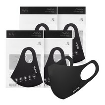 일상공감 AVM 쿨링마스크, L 4세트, 블랙