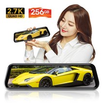 국내 최대용량 Q40 GPS 메모리 포함가 10M 2.7K 256GB 초고화질 룸미러 블랙박스 삼성테크윈, 128G 2채널 :  실내 후방카메라