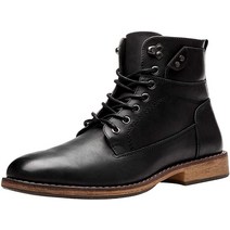Vostey 남성용 오토바이 부츠 비즈니스 캐주얼 추카, 11.5, Motorcycle Bootsbmy680b-black