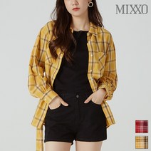 미쏘 벨티드 체크 셔츠 MIWYW9521C