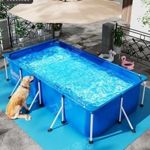 전원주택수영장 간이 조립식 마당 컨테이너 가정용, 4m 패키지+바닥+커버 (4-6인용)