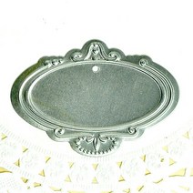 파스텔크래프트 미니어처용 철제 간판 *타원* 6*4cm (5개입) J-04-223