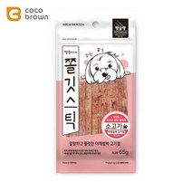 쫄깃스틱 100% 국산 돼지껍데기 말랑 소고기껌 65g