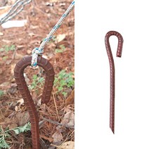 쇠말뚝 텐트 강선 철근 강철 단조팩, 쇠말뚝 100cm (두께 16mm)