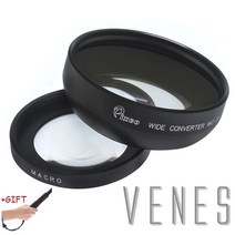 텔레컨버터 선물 55mm 0.45X 스레드 렌즈 확대 망원 변환기 렌즈캐논 니콘 펜탁스 DSLR SLR 카메라 블랙, Leica